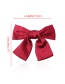 Fashion Wine Red Cloth Bow Hairpin