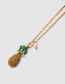 Fashion Golden Alloy Pineapple Necklace
