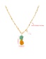 Fashion Golden Alloy Pineapple Necklace