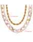 Fashion Golden Square Chain Multi-layer Necklace