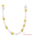 Fashion Smiley Yellow Beaded Beaded Smile Necklace