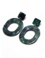 Fashion Dark Green Resin Geometric Earrings