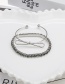 Fashion White K Alloy Bow Tie And Diamond Bracelet Set