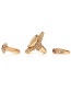 Fashion Golden Alloy Diamond Ring Set
