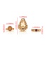 Fashion Golden Alloy Diamond Ring Set