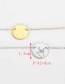 Fashion Golden-hook Geometric Round Stainless Steel Titanium Steel Engraved Gesture Double Hole Necklace 13mm