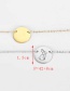 Fashion Golden Stainless Steel Engraved Asuka Geometric Round Necklace 13mm