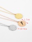 Fashion Golden-pisces Stainless Steel Engraved Constellation Geometric Round Necklace 15mm