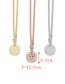 Fashion Golden Stainless Steel Carved Double Love Adjustable Necklace 9mm