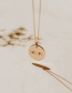 Fashion Golden Stainless Steel Single Hole Carved With An Arrow Through The Heart Adjustable Necklace 13mm