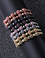 Fashion Rosy Rose Zirconia Brass Micro-set Inlaid Zirconium Woven Adjustable Ball Bracelet