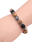 Fashion Gold Royal Blue Emperor Stone Stainless Steel Woven Adjustable Buddha Head Bracelet For Men