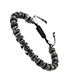 Fashion Grab Black Micro-set Black Zirconium Woven Adjustable Bead Adjustable Bracelet