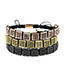 Fashion Grab The Black Micro Inlaid Zircon Woven Rectangular Bracelet