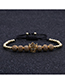 Fashion Golden Crown Micro Inlaid Zircon Crown Copper Ball Braided Diamond Ball Bracelet
