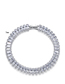 Fashion Platinum Cubic Zirconia Geometric Bracelet