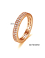 Fashion Rose Gold 8 Yards Double Row Ring With Diamonds