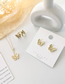 Fashion Golden Butterfly Diamond Alloy Earrings