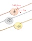 Fashion Rose Gold Stainless Steel Engraved Gesture Round Necklace Double Hole 15mm