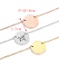 Fashion Rose Gold Stainless Steel Engraved Pet Dog Geometric Round Necklace 15mm