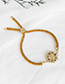 Fashion Golden Beaded Bronze Zircon Bracelet
