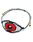 Fashion Classic Black + Silver eye shape decorated bracelet