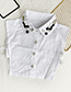 Fashion White Cloth Resin Rice Bead Breasted Fake Collar