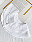 Fashion White Fabric Double Collar
