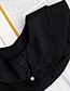 Fashion Black Fabric Double Collar