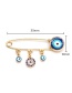 Fashion Awl golden Dripping round eye awl geometric alloy pin