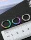 Fashion Black single 10mm Color retaining stainless steel geometric round earrings