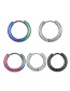 Fashion Color single 12mm Color retaining colorful stainless steel geometric round earrings