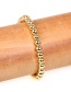 Fashion Golden Handmade Beaded Color Preservation 6mm Copper Bead Stretch Bracelet