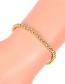 Fashion Rose gold Elastic rope hand-beaded color-preservation electroplated copper bead bracelet