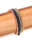 Fashion Golden Elastic rope hand-beaded color-preservation electroplated copper bead bracelet