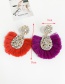 Fashion Purple Alloy Ab Color Water Drop Tassel Earrings