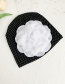 Fashion Black Children's Fabric Dot Flower Hat