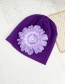 Fashion Purple Children's Fabric Flower Hat