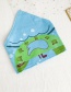 Fashion Blue Children's Cloth Cartoon Hat Saliva Towel