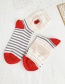 Fashion Color Striped Contrast Anchor Socks