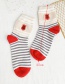 Fashion Color Striped Contrast Anchor Socks