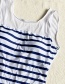 Fashion White Striped One-piece Swimsuit