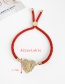 Fashion Red Brass Inlaid Zircon Wing Braided Wire Rope Bracelet
