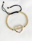 Fashion Golden Cubic Zircon Letter Mama Heart Bracelet