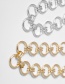 Fashion White K Ring Hollow Alloy Bracelet Necklace Set