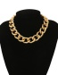 Fashion Golden Alloy Hollow Chain Alloy Bracelet Necklace Set