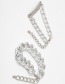 Fashion White K Suit Chain Square Letter Nameplate Alloy Bracelet