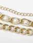 Fashion Golden Multi-layer Thick Chain Tassel Imitation Pearl Inlaid Chain Waist Chain