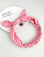 Fashion Pink Cloth Bow Wave Point Hair Band