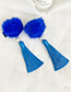 Fashion Blue Wool Ball Cotton Fringed Duckbill Hair Clip